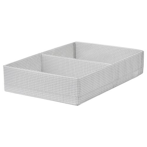 STUK Box with compartments, white/gray, 13 ½x20x4" - IKEA