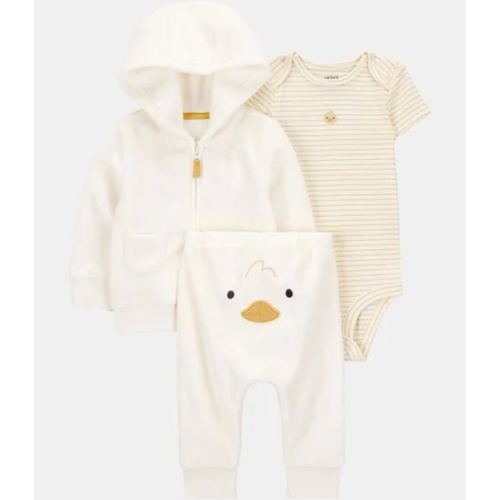 Baby 3-Piece Duck Little Cardigan Set - Ivory | Carter's
