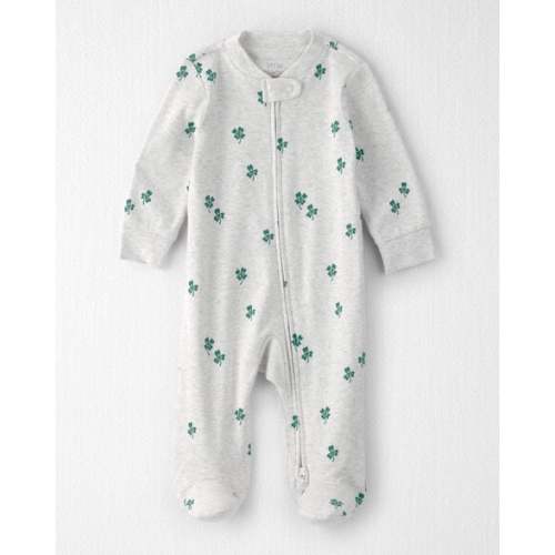 Baby Organic Cotton Sleep & Play Pajamas in Lucky Clovers Print - Little Planet | Carter's