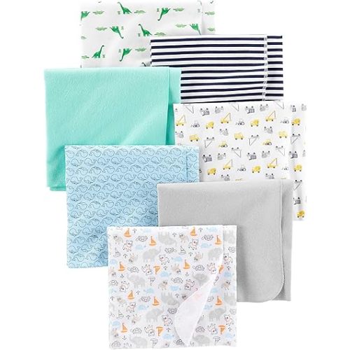 Simple Joys by Carter's unisex-baby 7-Pack Flannel Receiving Blankets