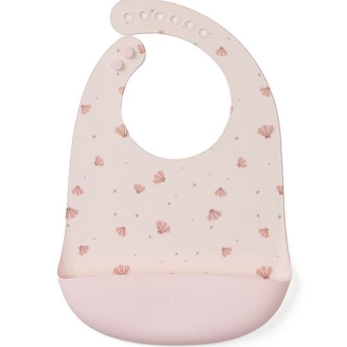 LouLou Lollipop Printed Seashells Silicone Bib