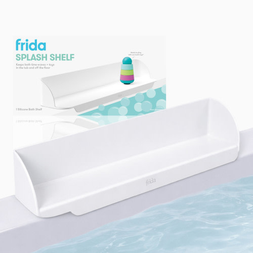 Bath Ledge Splash Shelf - White