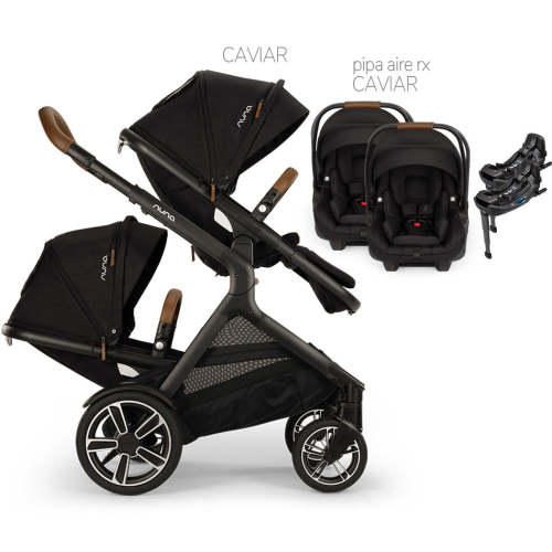 Nuna® DEMI™ Next Double Stroller for TWINS with 2 PIPA Aire / PIPA RX
