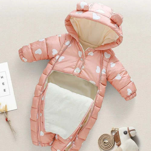 Unisex Easy Diaper Change Baby Snowsuit