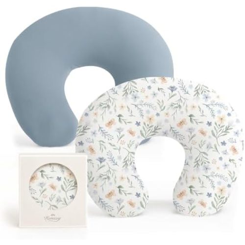 Konssy 2 Pack Nursing Pillow Covers, Soft Stretchy Cover for Breastfeeding