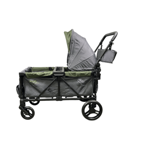 Delta Children Jeep Sport All-Terrain Stroller Wagon, Grey with Olive Green