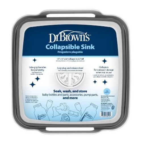 Dr. Brown's 2.4gal Plastic Collapsible Sink Basin Dish Washing Pan