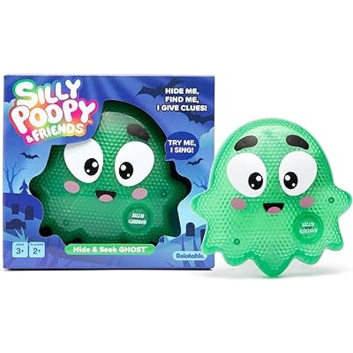 Silly Poopy & Friends™ Hide & Seek Ghost™ by Relatable, The Kid-Friendly Hide & Seek Game, Great Toddler Toys for Learning & Play, Fun Toddler Halloween Toys and Kids Halloween Games