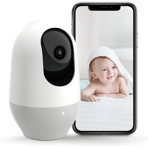 nooie Baby Monitor, WiFi Pet Camera Indoor, 360-degree IP Camera, 1080P Home Security Camera, Motion Tracking, Super IR Night Vision, Works with Alexa, Two-Way Audio, Motion & Sound Detection