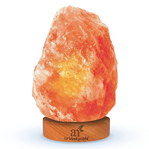 Artnaturals Himalayan Salt Lamp with Wooden Base