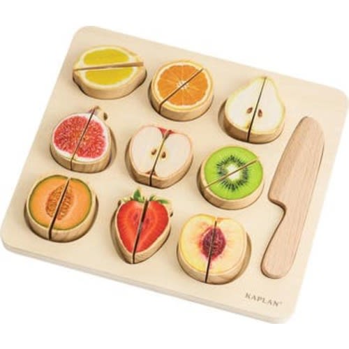 Wooden Slice & Match Fruit Puzzle