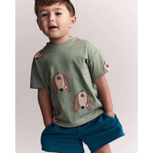 Toddler Dog Relaxed Graphic Tee - Green - Otter Avenue | Carter's