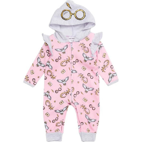 Harry Potter Symbols All Over Print Hooded Infant Pajamas