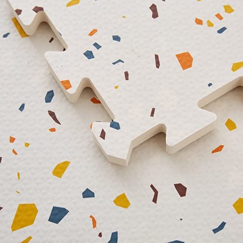 Extra Large Baby Playmat, Non-Toxic EVA Foam, 176cm x 117cm Interlocking Tiles, Easy Clean Crawling Mat for Babies, Infants, Toddlers (Terrazzo Multi)