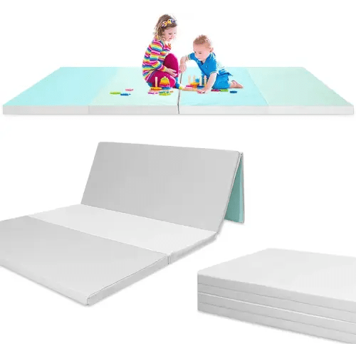 Folding - Reversible - Toddler and Baby Play Mat for Floor Activity Gym - Non-Slip Waterproof Baby Activity Mat
