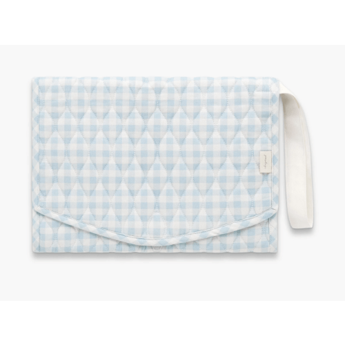 Portable Changing Pad - Blue Gingham