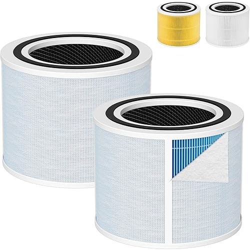 Core 300 Smoke Replacement Filter for LEVOIT Core 300-P Core 300 Core 300S Core 300S-P VortexAir Air Purifie-r, Core 300-RF, 4-in-1 HEPA Activated Carbon, 2 Pack, Blue
