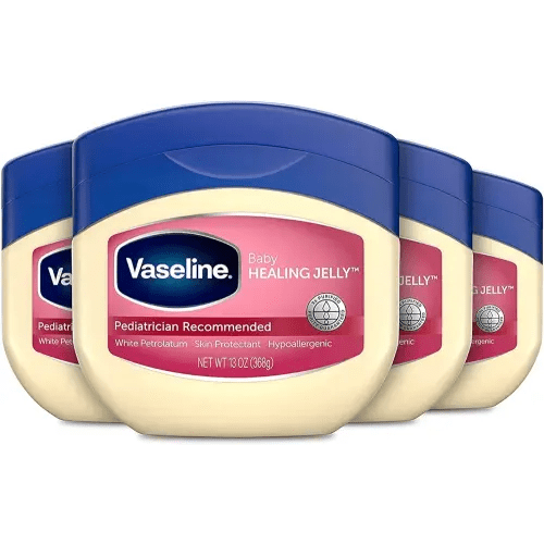 Vaseline Petroleum Jelly Baby Skincare Protective & Pure 4 Count Treats Dry Skin And Prevents Chaffed Skin From Diaper Rash Hypoallergenic And Gentle On Skin 13oz