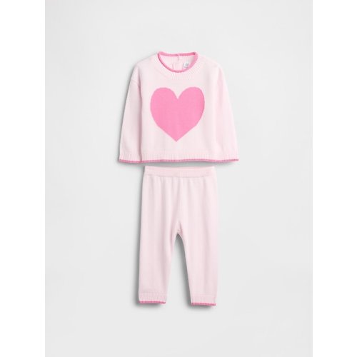 Baby Heart Sweater Set