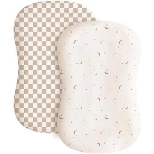 Konssy 2 Pack Baby Lounger Cover, Stretchy Infant Slipcover, Covers Only