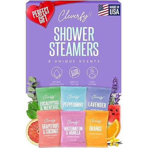 Cleverfy Shower Steamers Aromatherapy - Valentines Day Gifts for Her, Him, Women, Daughter, Mom, Girlfriend, Wife, Teen Girls and Boys - Valentines Gifts for Her, Him, Women and Men - 6 Tablets