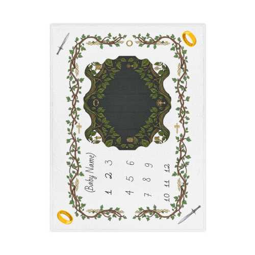 Lord of the Crib Milestone Blanket, Lord of Rings Baby Blanket, Baby Blanket, Blanket, Milestone Baby Blanket