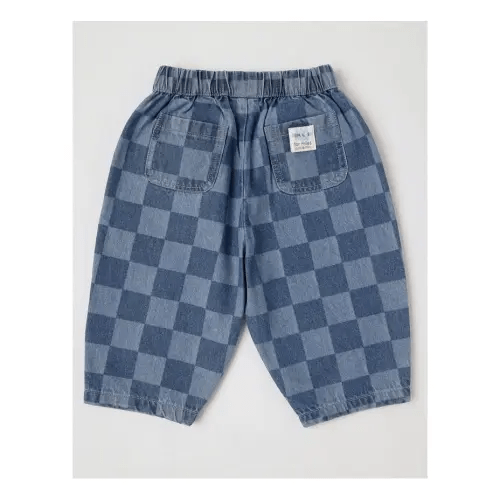 Jack & Milly Barney Laser Print Checkerboard in Jean | MYER