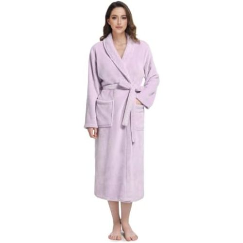 Fluffy Soft Robes for Women, Warm Fleece Womens Robe, Cozy Bathrobe
