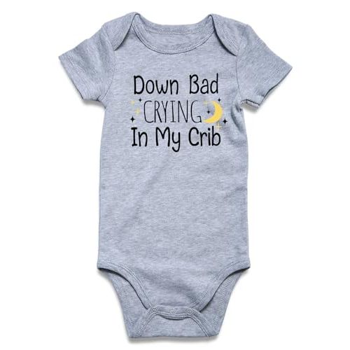 Funnycokid Baby Boys Girls Bodysuit Funny Newborn Romper Short Sleeve Infant Neutral Outfits 0-12 Months