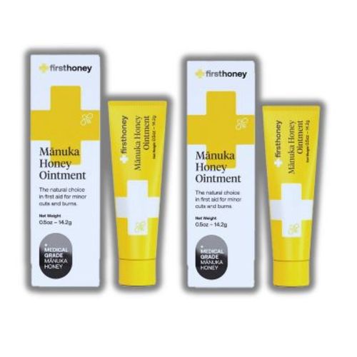 First Honey Manuka Wound Ointment (0.5 oz ) | | Fast Relief & Skin Repair | Manuka Honey from New Zealand Antibiotic - (PACK OF 2)