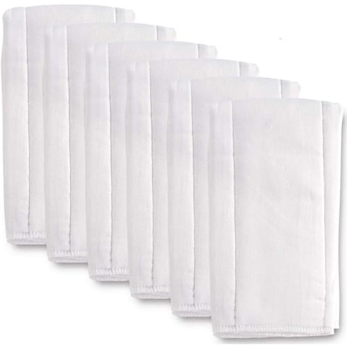 6 Ply Cloth Diapers Burp Cloth, Fasoar Thick Washable Absorbent Cotton Diaper for Babies and Toddlers Multi-Use 6/10/12 Count