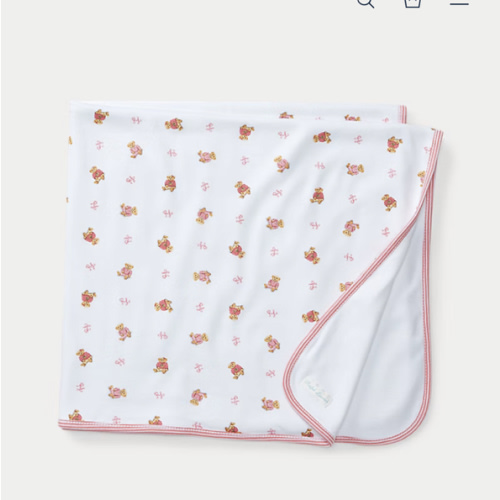 Pink Bear Reversible Blanket | Blankets & Swaddles ACCESSORIES | Ralph Lauren