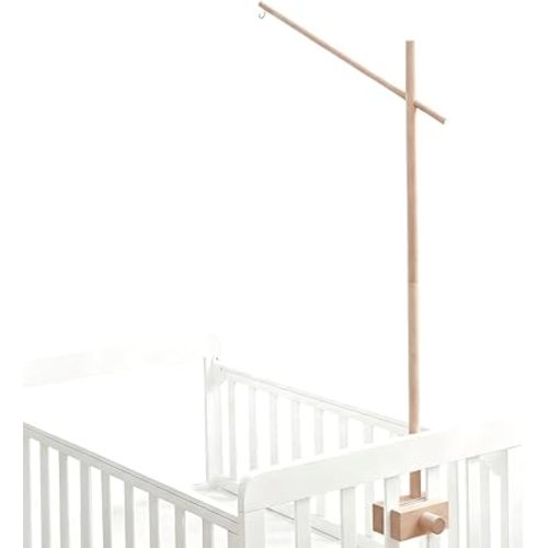 Baby Crib Mobile Arm - 33.5 Inch Wooden Mobile Arm Adjustable Mobile Holder for Crib Mobile Hanger Baby Crib Attachment Nursery Decor