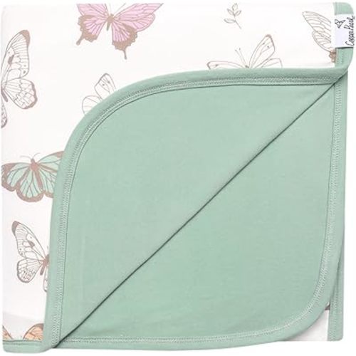 Copper Pearl Large Premium Knit Baby 3 Layer Stretchy Quilt Blanket Luna