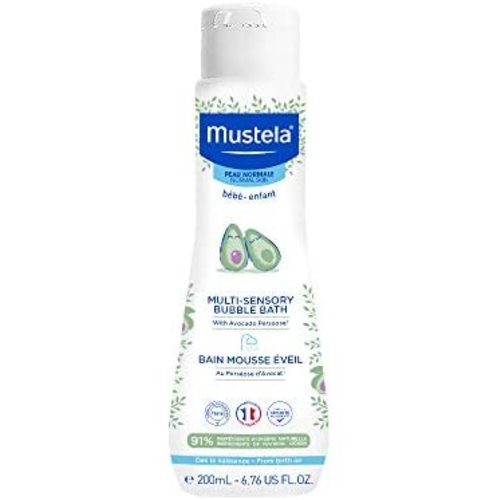 Mustela Baby Multi-Sensory Bubble Bath with Natural Avocado – Biodegradable Formula - 6.76 oz. – Packaging may vary
