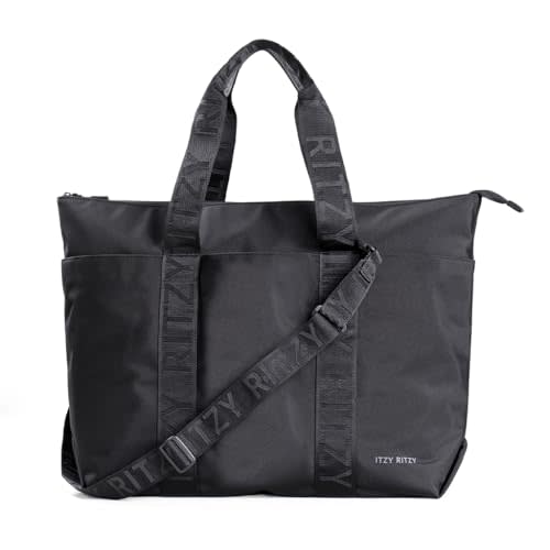 Itzy Ritzy Belong Diaper Bag Tote, Lightweight Tote with 10 Pockets | Roomy Diaper Bag Tote with 10 Pockets, Stroller Straps, Trolley Sleeve & Removable Strap for Flexible Carrying On the Go