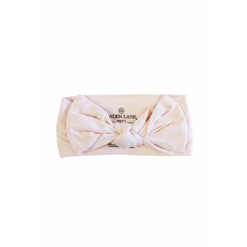 Solid Blush Knit Large Bow Headwrap