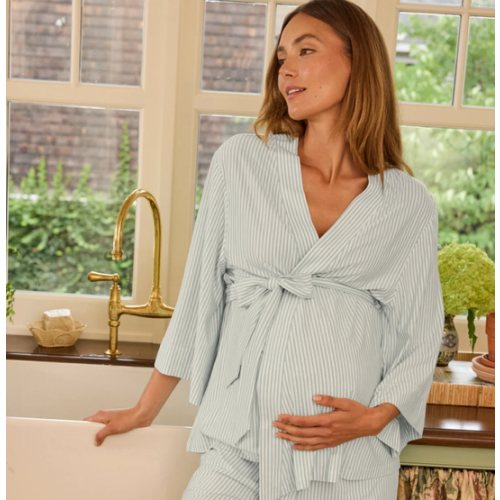 LAKE | Women | DreamModal Pajamas | Fog Maternity Kimono Bundle