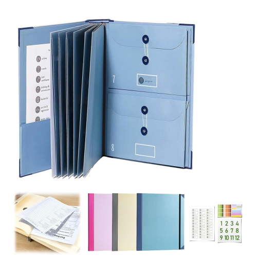 Important Document Organizer, Ngxiha Folders for Document, Binder for Important Documents, Family Emergency Planner, Paper File Folio Organizer with Labels Bound Expanding File