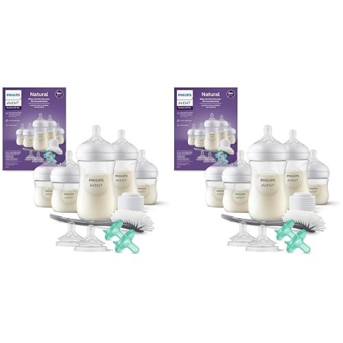 Philips AVENT Natural Baby Bottle with Natural Response Nipple, Newborn Baby Gift Set, SCD838/02