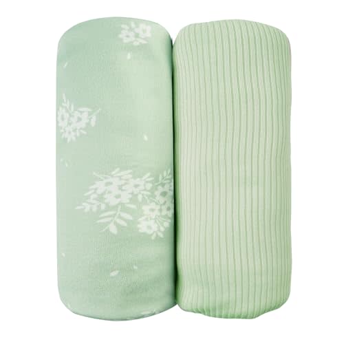 lasoftan Jersey Swaddle Blanket, Ultra Soft Stretchy Receiving Blanket, Newborn Swaddle Wrap for Boys & Girls, 40 x 30 inches, 2 Pcs