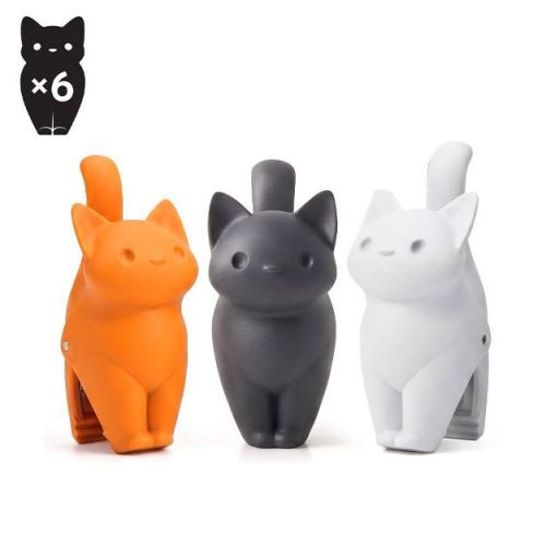 Ototo 6pk CatSnap Chip Clips Kitchen Gadgets for Gifts