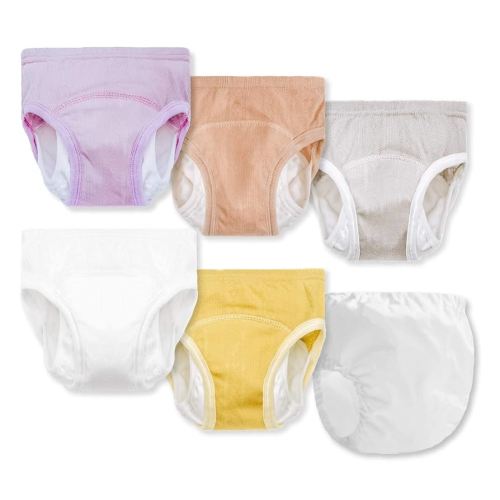 Joyo roy 5Pcs Training Underwear for Girls Double Thigh Wings for Antileak Organic Cotton Toddler Panties Girls Training Underwear Girl Panties Toddler Training Pants Toddler Girl Training Underwear1T