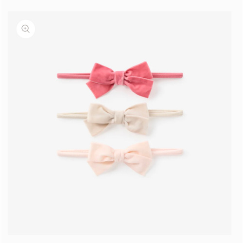 Elegant Baby
Pink Velvet Bow Headband Set 3 pk –