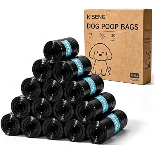 Dog Poop Bags 300 Count Leak Proof Easy Tear 15 Rolls Dog Waste Bags
