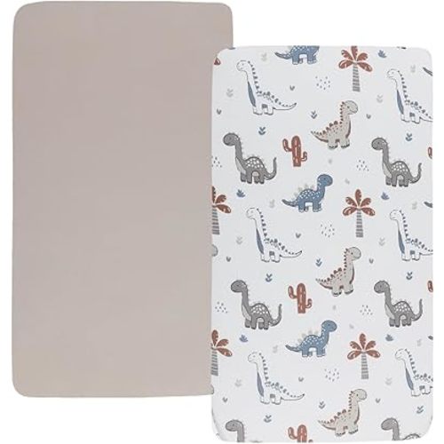 Fitted Bedside Sleeper Bassinet Sheets Set 2 Pack