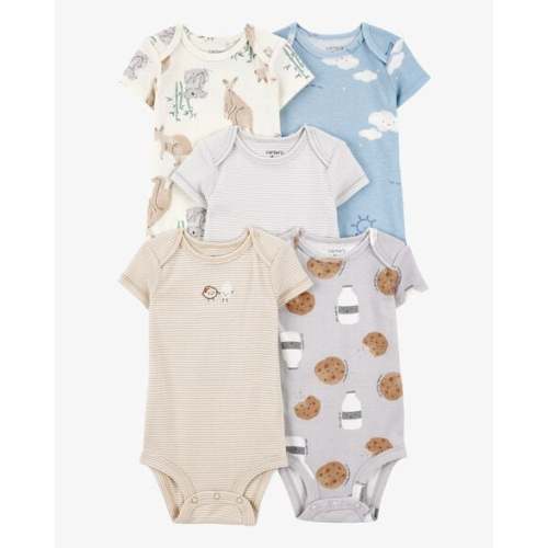 Baby Boy 5-Pack Kangaroo Cloud Short-Sleeve Bodysuits - Carter's | Carter's