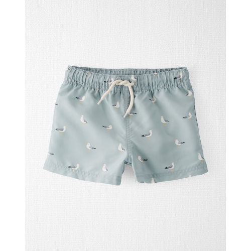 Toddler Boy Recycled Seagull-Print Swim Trunks - Little Planet | Carter's