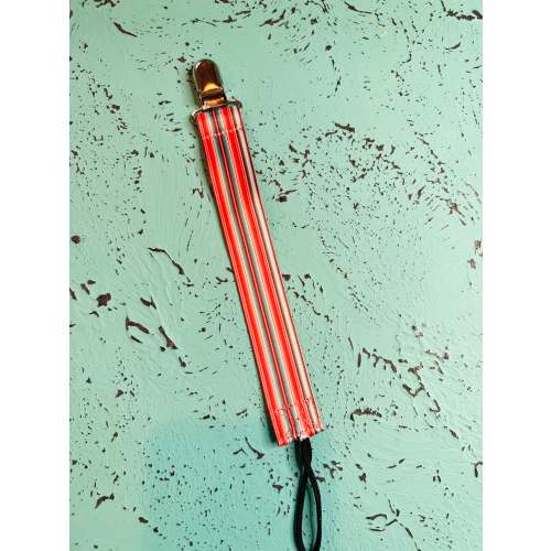 Serape baby pacifier clip