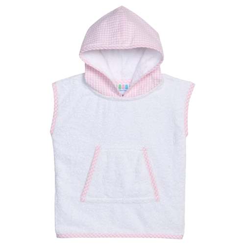 Cover Up, White with Pink Seersucker Big Check